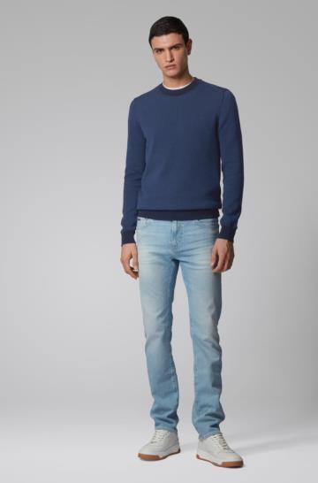 Sweter BOSS Lightweight Ciemny Niebieskie Męskie (Pl51655)